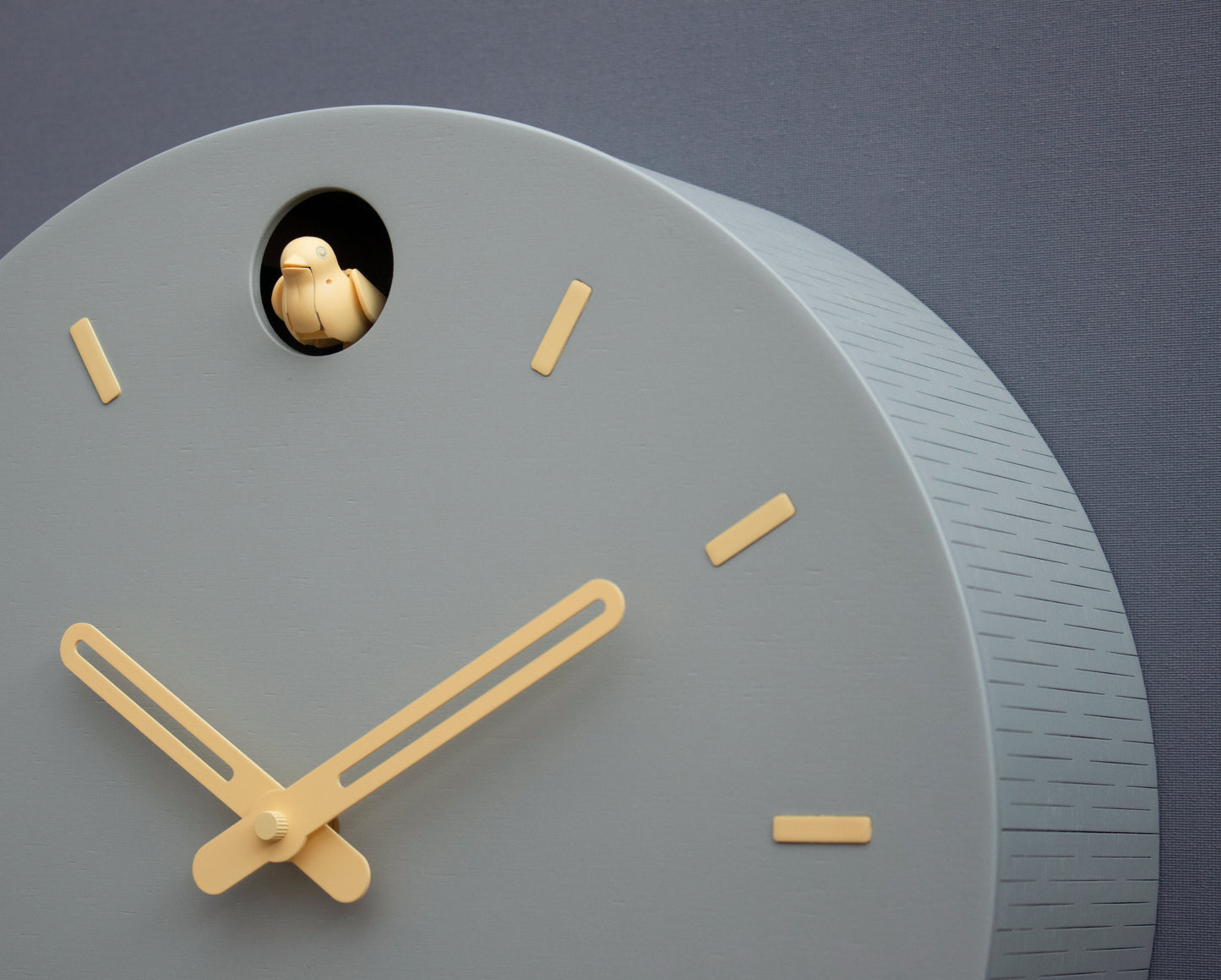 Linden Green Cuckoo Clock, Saffron Details, Minimalist Wall Decor, Modern Wooden Design