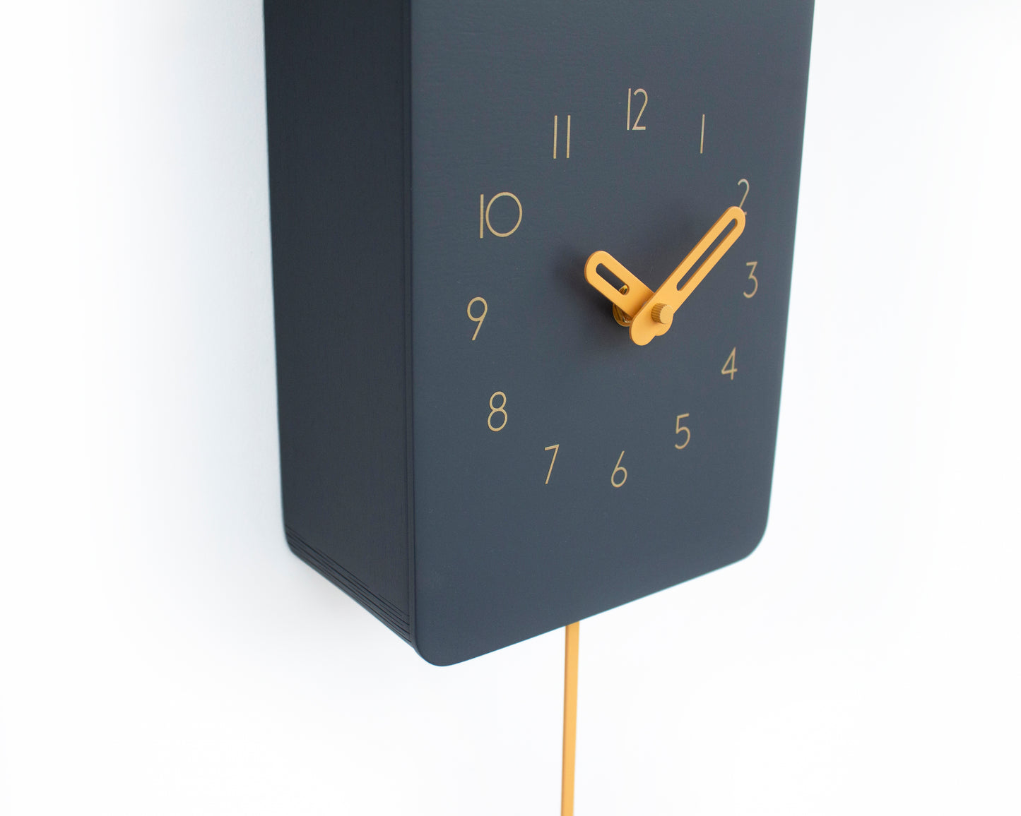 Anthracite House Clock with Amber Details – Minimalist Cuckoo Design