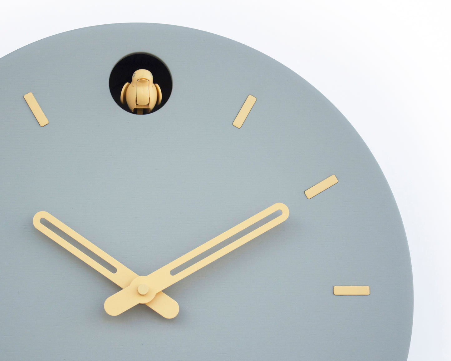 Linden Green Cuckoo Clock, Saffron Details, Minimalist Wall Decor, Modern Wooden Design