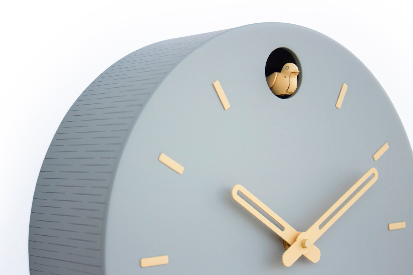 Linden Green Cuckoo Clock, Saffron Details, Minimalist Wall Decor, Modern Wooden Design