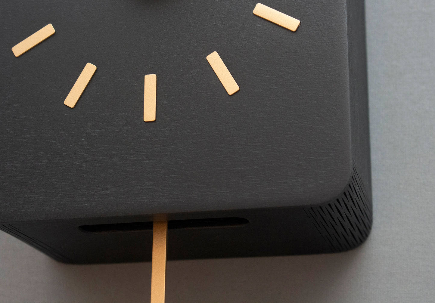Modern Cuckoo Clock, Minimalist Wooden Wall Clock, Black Scandinavian Decor