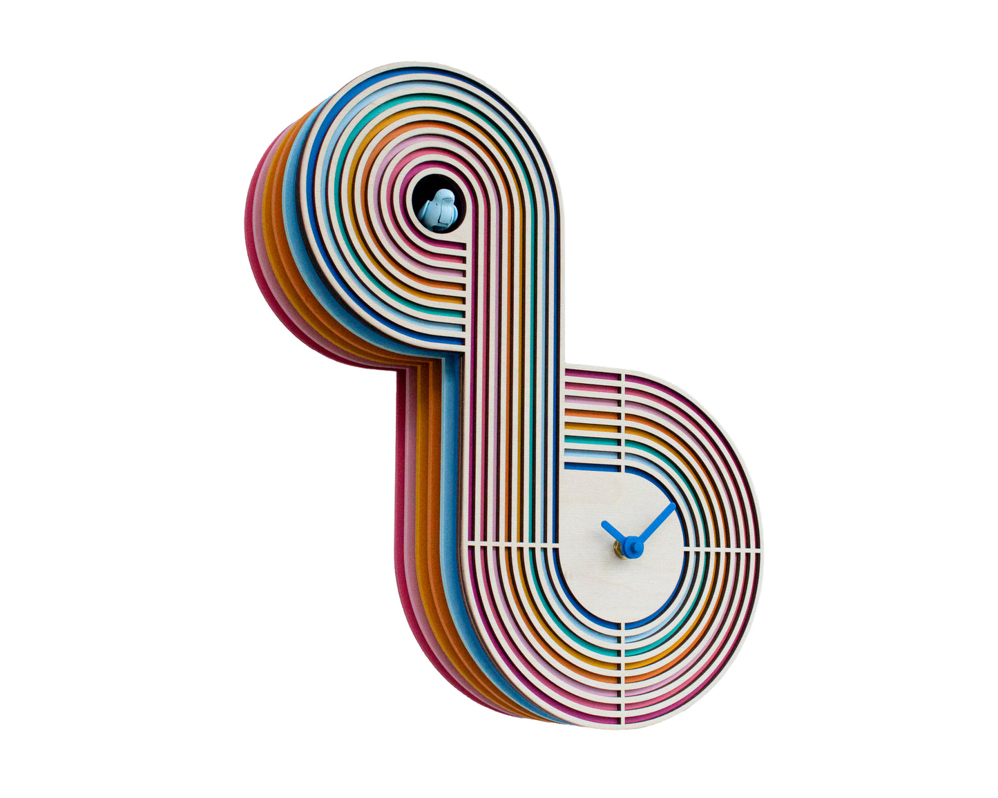 Unique Modern Cuckoo Clock - Multi Colored