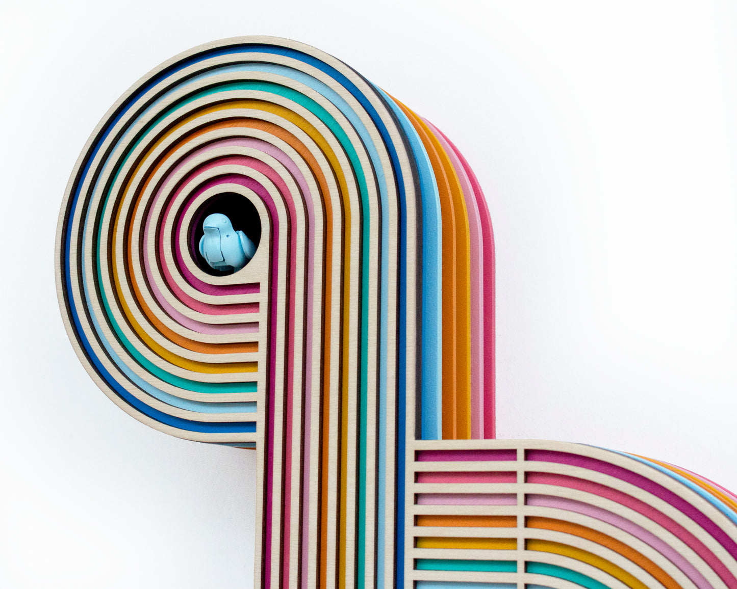 Unique Modern Cuckoo Clock - Multi Colored