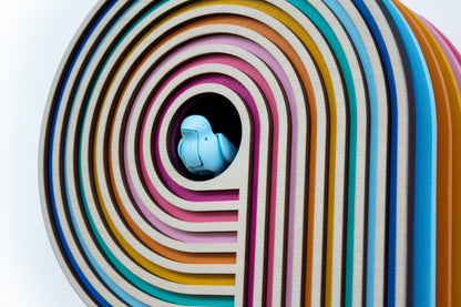 Unique Modern Cuckoo Clock - Multi Colored