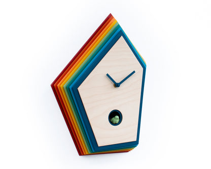 Kids Room Cuckoo Clock, Colorful Wooden Wall Decor, Playful Nursery Design