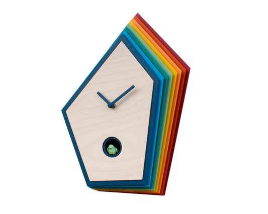 Kids Room Cuckoo Clock, Colorful Wooden Wall Decor, Playful Nursery Design