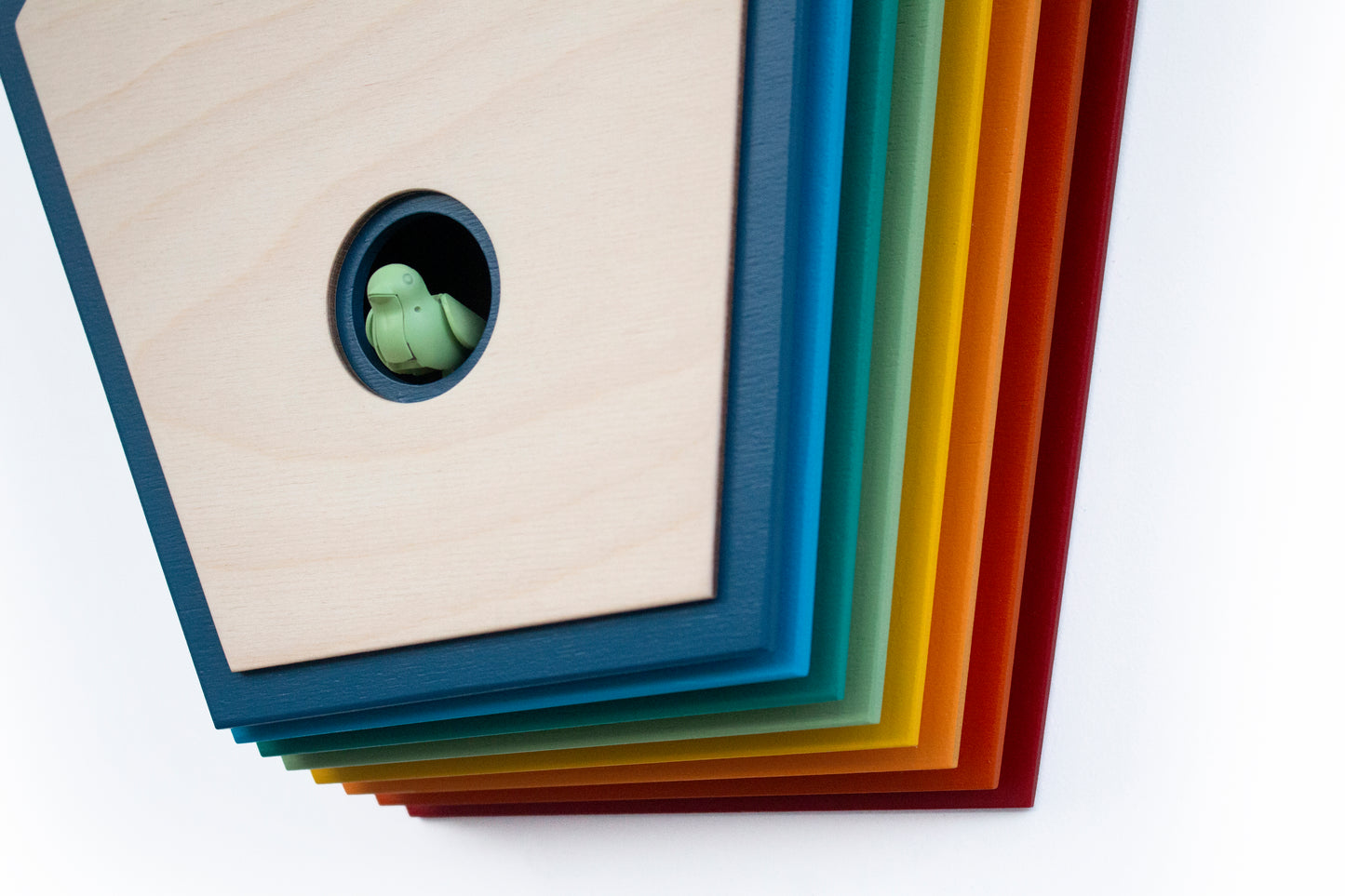 Kids Room Cuckoo Clock, Colorful Wooden Wall Decor, Playful Nursery Design