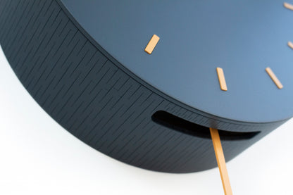Anthracite Cuckoo Clock, Amber Details, Modern Wall Decor, Minimalist Wooden Handmade Design