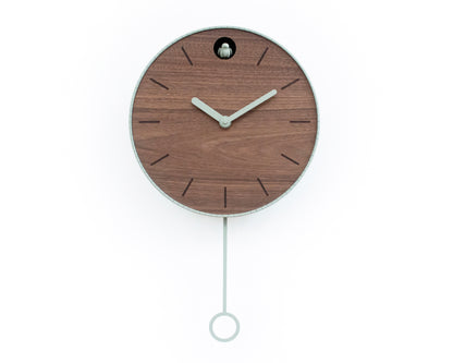 Customizable Modern Cuckoo Clock - Walnut Wood