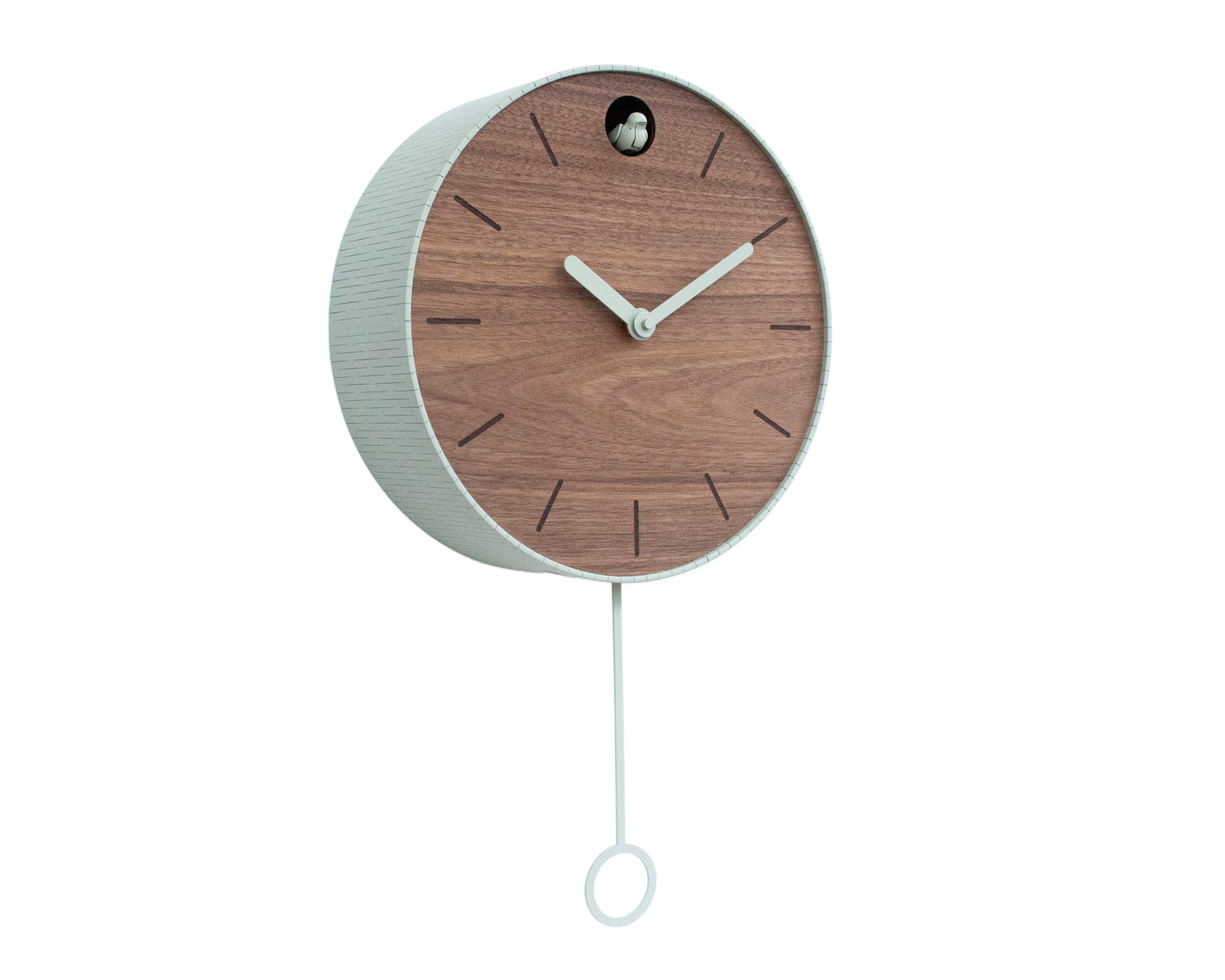 Customizable Modern Cuckoo Clock - Walnut Wood