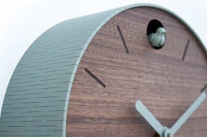 Customizable Modern Cuckoo Clock - Walnut Wood