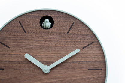 Customizable Modern Cuckoo Clock - Walnut Wood