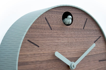 Customizable Modern Cuckoo Clock - Walnut Wood