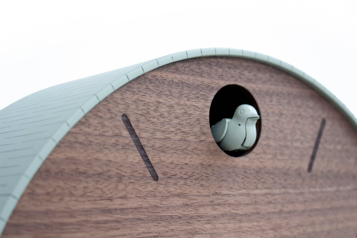 Customizable Modern Cuckoo Clock - Walnut Wood