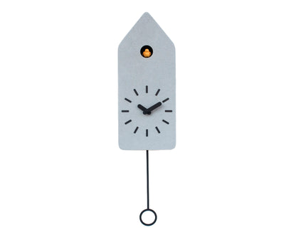 Cuckoo Clock - Concrete coated with black accessories and amber bird