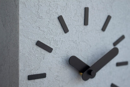 Cuckoo Clock - Concrete coated with black accessories and amber bird