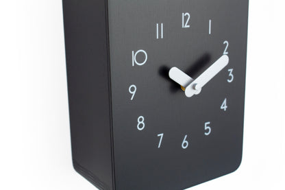 Cuckoo Clock - Black with Silver accessories and Mild Blue Bird