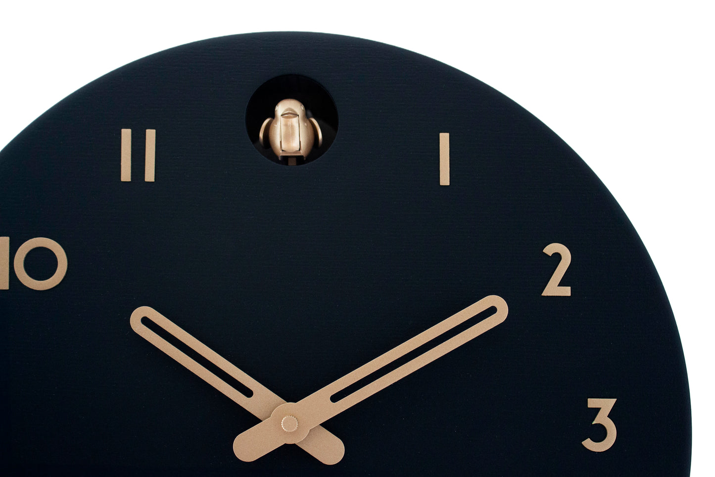 Black Cuckoo Clock, Brass Colored Details, Modern Wall Decor, Minimalist Wooden Handmade Design