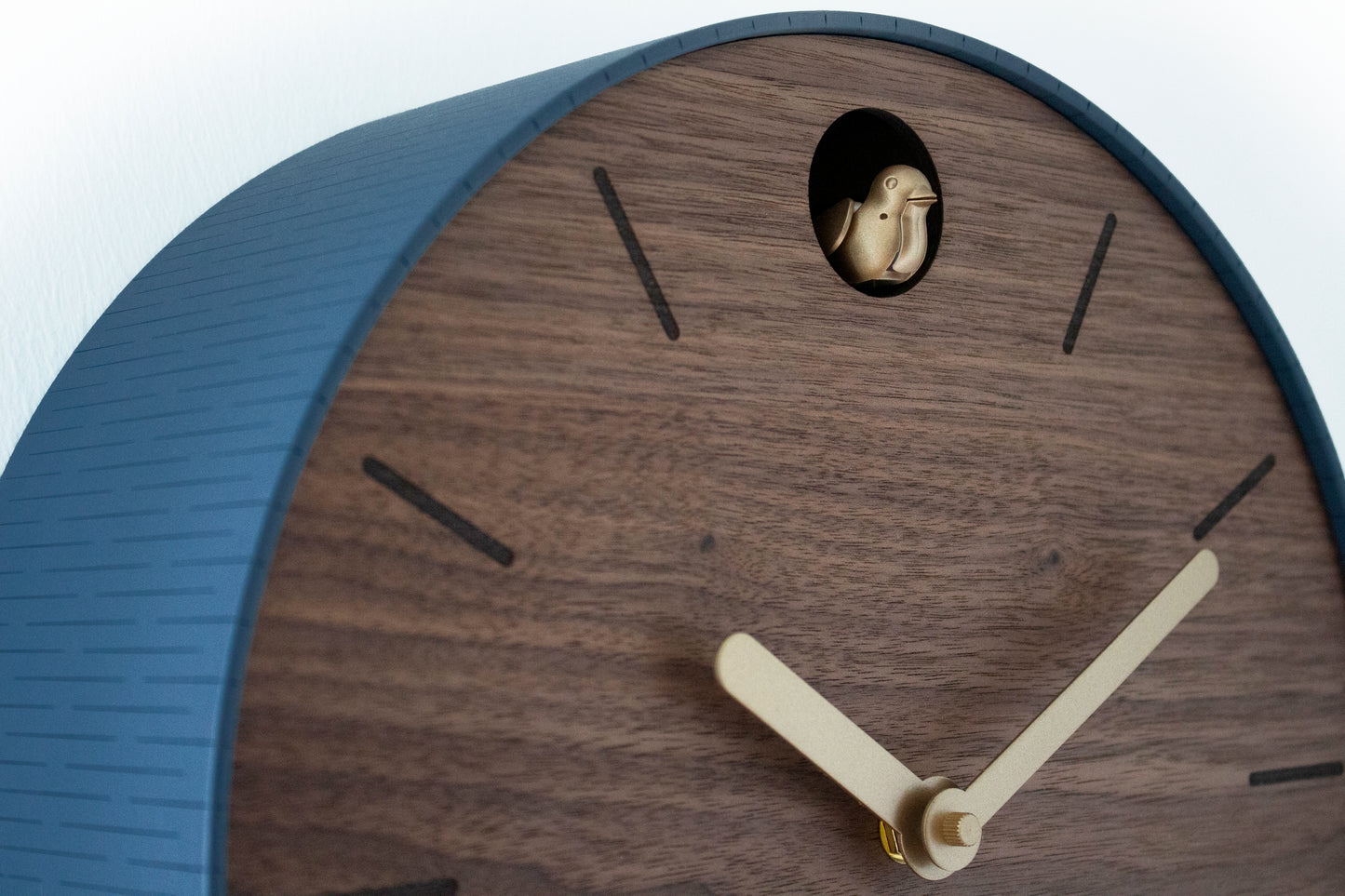 Round Walnut Cuckoo Clock – Wooden Design with Custom Colors and Pendulum Option