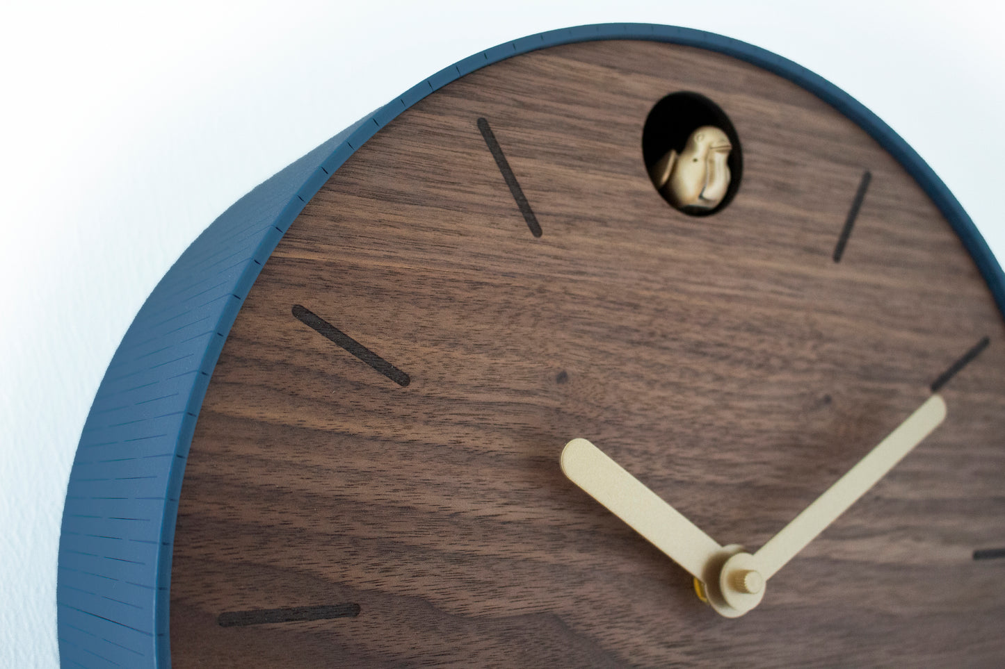 Round Walnut Cuckoo Clock – Wooden Design with Custom Colors and Pendulum Option
