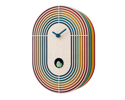 Colorful Kids Room Clock – Modern Wooden Wall or Desk Design