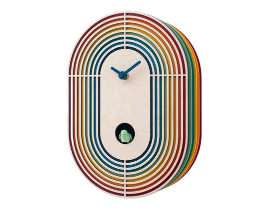 Colorful Kids Room Clock – Modern Wooden Wall or Desk Design