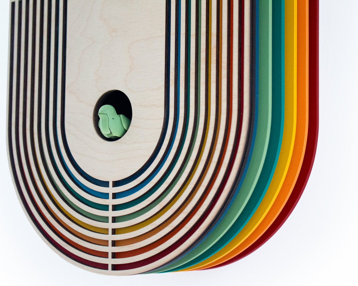 Colorful Kids Room Clock – Modern Wooden Wall or Desk Design