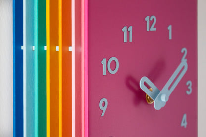 Layered Wood Cuckoo Clock, Rainbow House Shape, Modern Nursery Decor