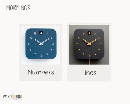 Handmade Square Cuckoo Clock – Modern Design