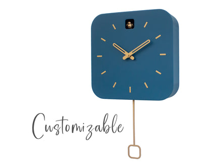 Handmade Square Cuckoo Clock – Modern Design
