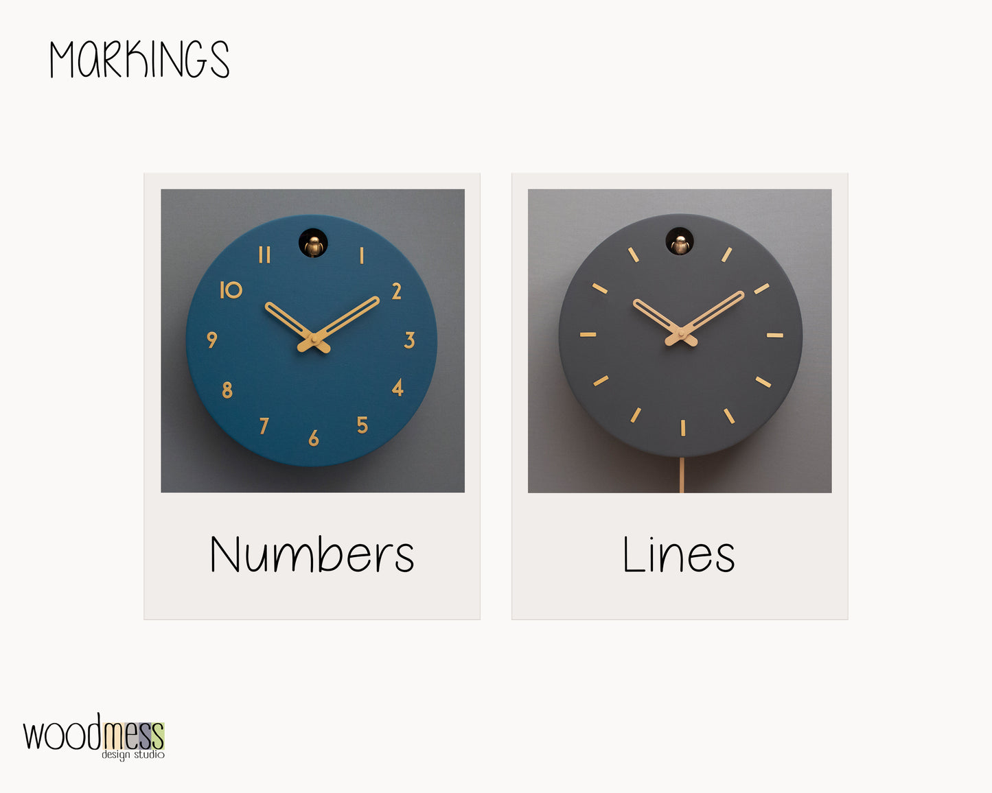 Handmade Modern Circle Cuckoo Clock – Customizable Design