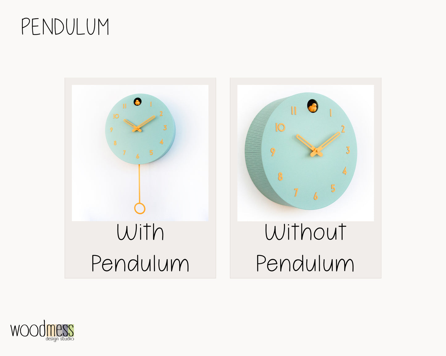 Handmade Modern Circle Cuckoo Clock – Customizable Design