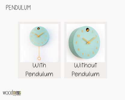 Handmade Modern Circle Cuckoo Clock – Customizable Design