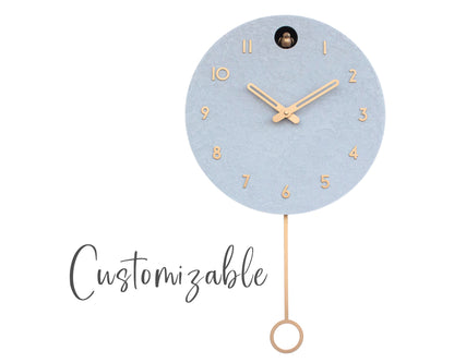 Handmade Concrete Cuckoo Clock - Modern Circle Design