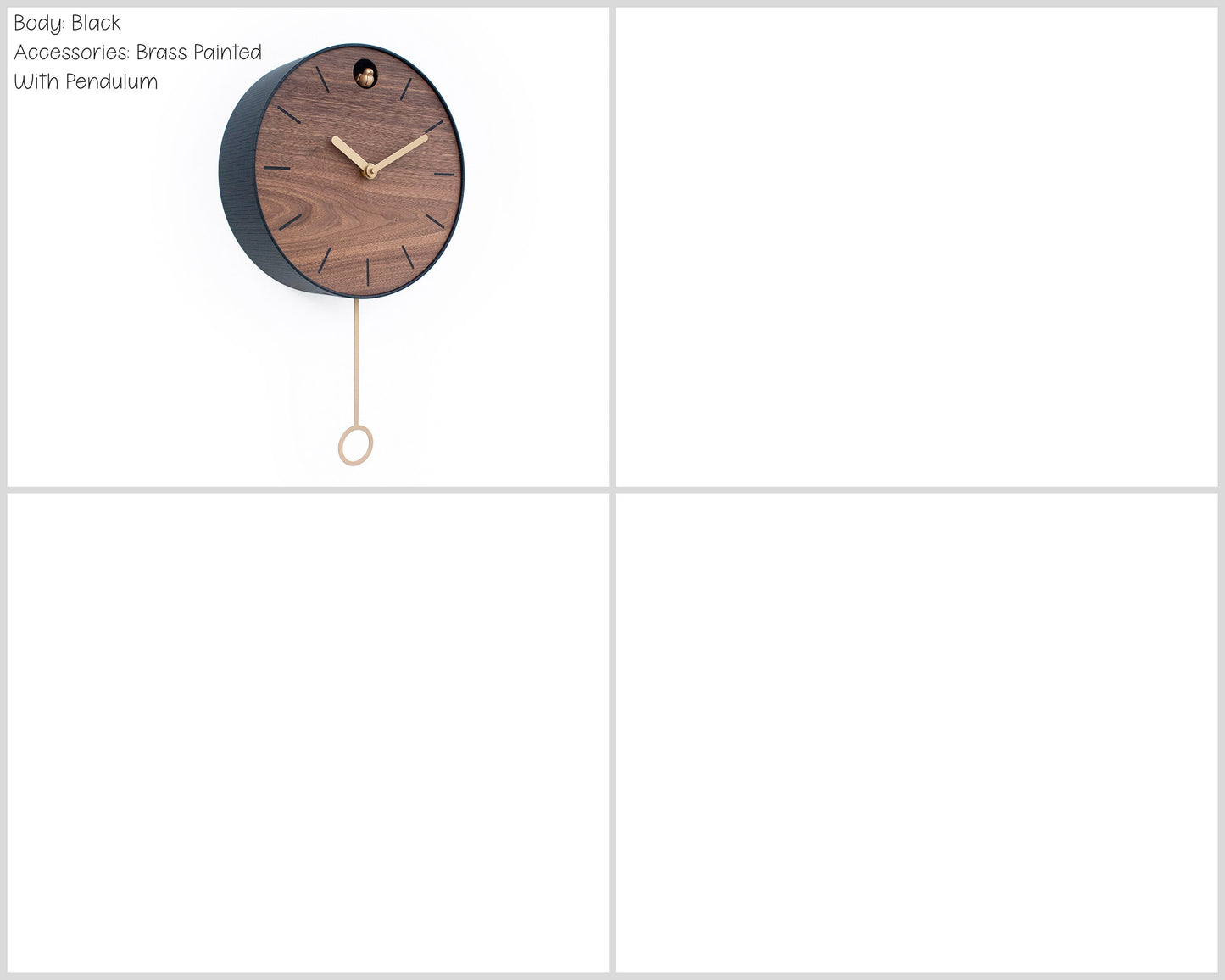 Customizable Modern Cuckoo Clock - Walnut Wood